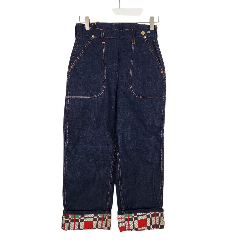 Vtg 40s 50s Jeanies By‎ BLUE BELL Jeans Girls' 12 Medium Warmly Lined Deadstock